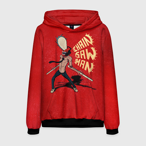 Мужская толстовка Человек Бензопила / 3D-Черный – фото 1