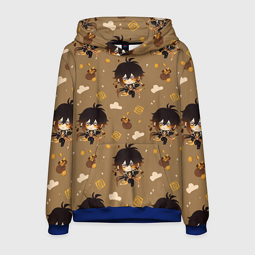 Мужская толстовка Чиби Чжун Ли / 3D-Синий – фото 1