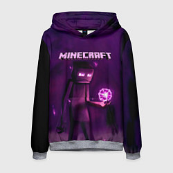 Толстовка-худи мужская Minecraft Слендермен, цвет: 3D-меланж