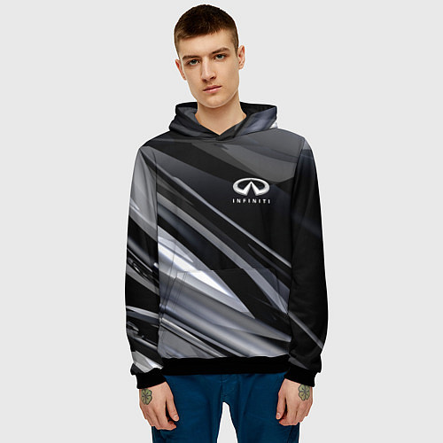 Мужская толстовка Infiniti / 3D-Черный – фото 3