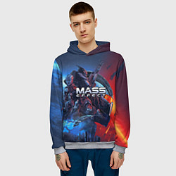 Толстовка-худи мужская Mass EFFECT Legendary ed, цвет: 3D-меланж — фото 2