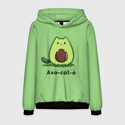 Толстовка-худи мужская Avo - cat - o, цвет: 3D-черный