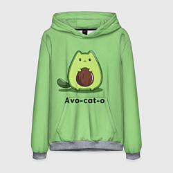 Толстовка-худи мужская Avo - cat - o, цвет: 3D-меланж