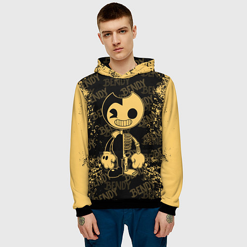 Мужская толстовка Bendy And The Ink Machine краска / 3D-Черный – фото 3