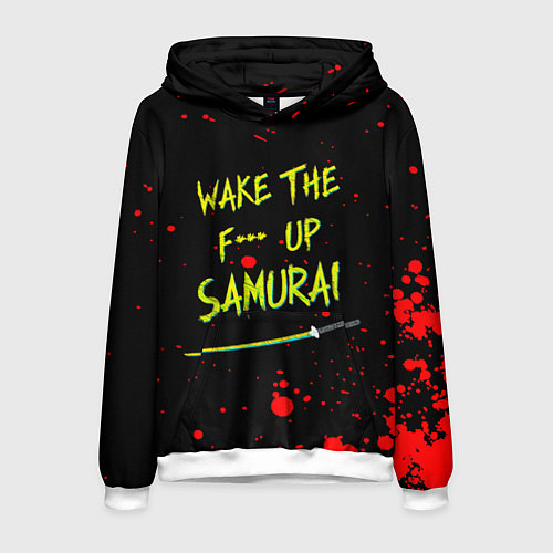 Мужская толстовка WAKE THE F*** UP SAMURAI / 3D-Белый – фото 1