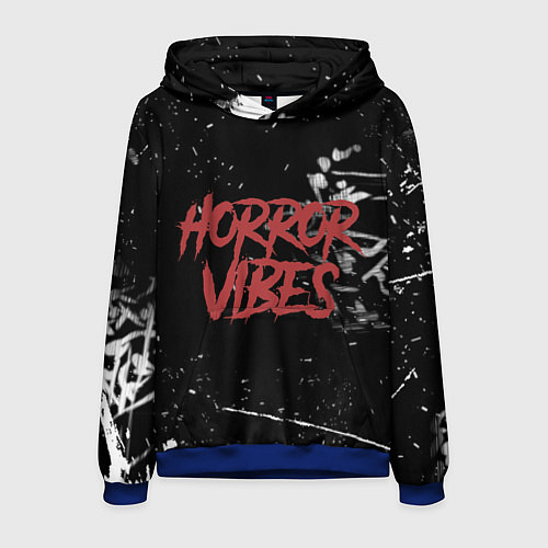 Мужская толстовка Хоррор настроение / 3D-Синий – фото 1
