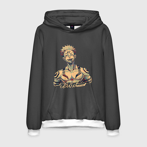 Мужская толстовка Сукуна / 3D-Белый – фото 1