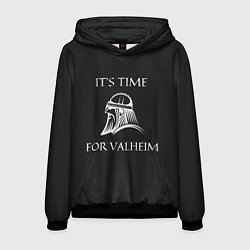 Толстовка-худи мужская Its time for Valheim, цвет: 3D-черный