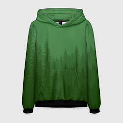 Толстовка-худи мужская Зеленый Лес, цвет: 3D-черный