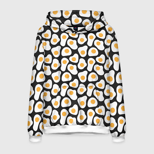 Мужская толстовка Яичница / 3D-Белый – фото 1