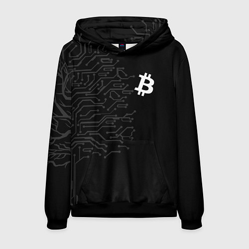 Мужская толстовка БИТКОИН BITCOIN / 3D-Черный – фото 1