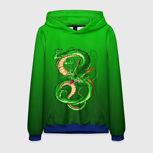 Мужская толстовка Земляной анимешный дракон / 3D-Синий – фото 1