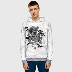 Толстовка-худи мужская ДРАКОН DRAGON, цвет: 3D-меланж — фото 2
