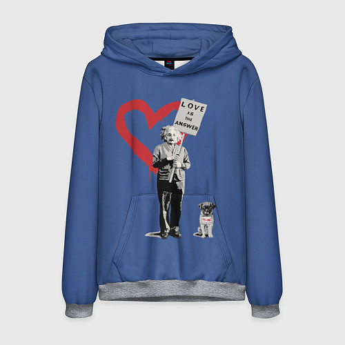 Мужская толстовка Любовь это ответ Banksy / 3D-Меланж – фото 1