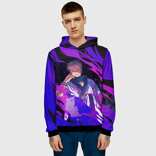 Мужская толстовка Магическая битва / 3D-Черный – фото 3