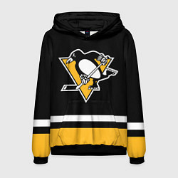 Толстовка-худи мужская Питтсбург Пингвинз Форма1, цвет: 3D-черный