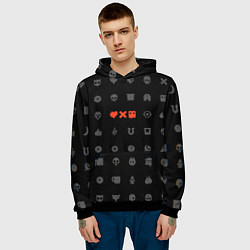 Толстовка-худи мужская Любовь, смерть и роботы, цвет: 3D-черный — фото 2