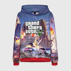 Толстовка-худи мужская ЭКШЕН Grand Theft Auto V, цвет: 3D-красный