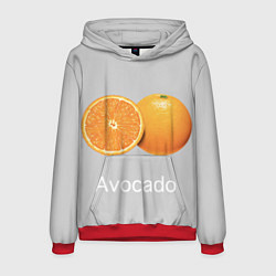 Толстовка-худи мужская Orange avocado, цвет: 3D-красный