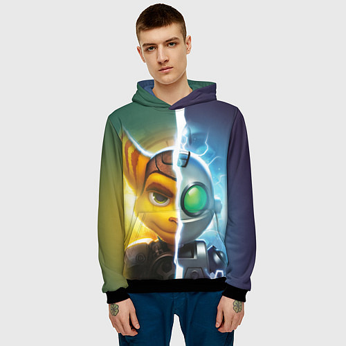 Мужская толстовка Рэтчет и Кланr / 3D-Черный – фото 3