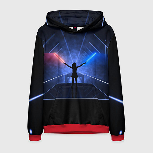 Мужская толстовка Виртуальный мир / 3D-Красный – фото 1