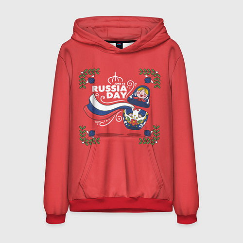 Мужская толстовка Russian Day / 3D-Красный – фото 1