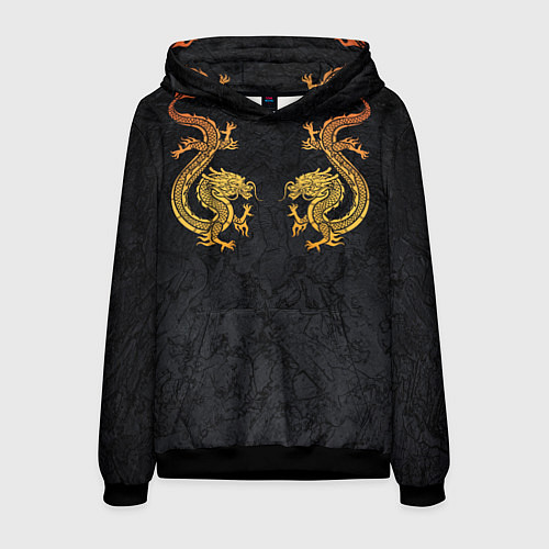 Мужская толстовка GOLD CHINA DRAGONS / 3D-Черный – фото 1