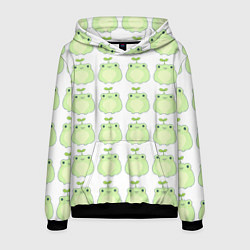 Толстовка-худи мужская Лягушки-росточки, цвет: 3D-черный
