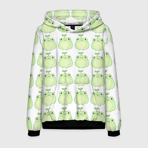 Мужская толстовка Лягушки-росточки / 3D-Черный – фото 1
