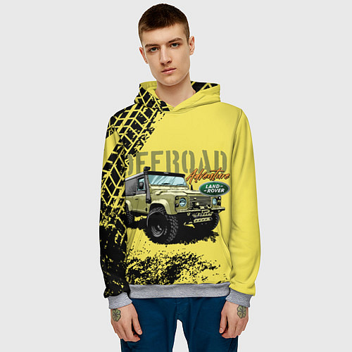 Мужская толстовка LAND ROVER / 3D-Меланж – фото 3