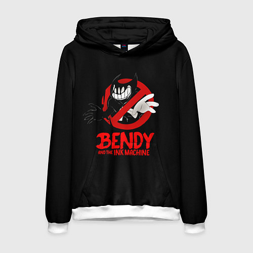 Мужская толстовка Чернильный Бенди / 3D-Белый – фото 1