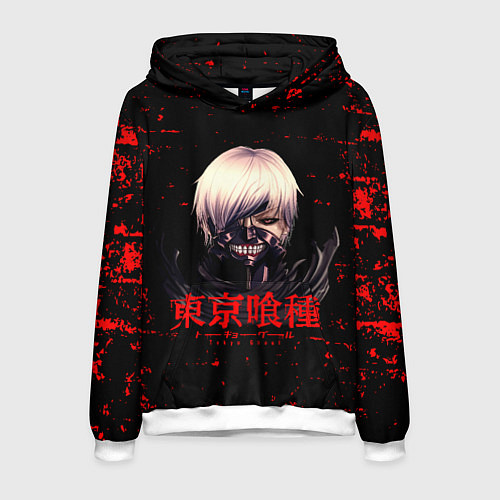 Мужская толстовка Токийский гуль Tokyo Ghoul / 3D-Белый – фото 1