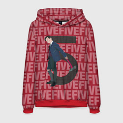 Толстовка-худи мужская FIVE FIVE FIVE, цвет: 3D-красный