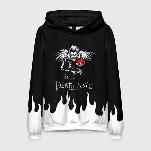 Мужская толстовка DEATH NOTE ТЕТРАДЬ СМЕРТИ / 3D-Белый – фото 1