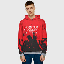 Толстовка-худи мужская Cannibal Corpse Труп Каннибала Z, цвет: 3D-меланж — фото 2