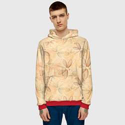 Толстовка-худи мужская Стрекоза, цвет: 3D-красный — фото 2