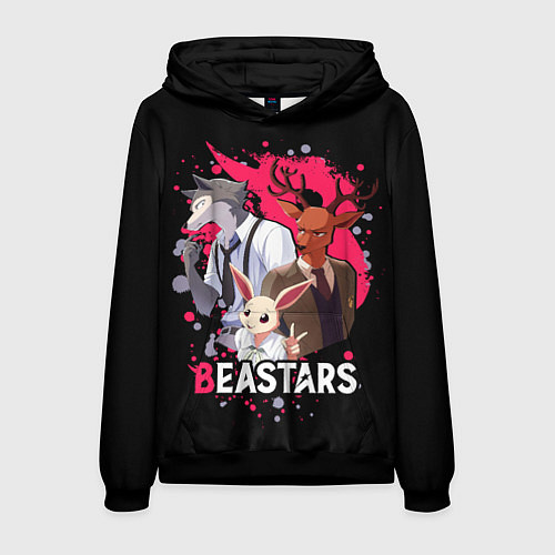 Мужская толстовка BEASTARS Легоши, Луи и Хару / 3D-Черный – фото 1