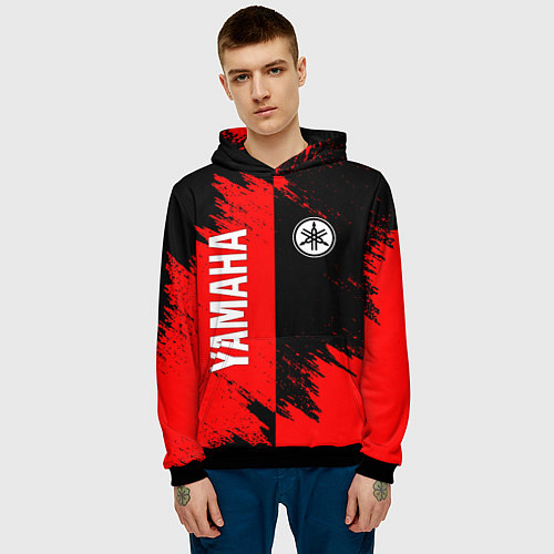 Мужская толстовка YAMAHA ЯМАХА / 3D-Черный – фото 3