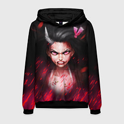 Толстовка-худи мужская NEZUKO НЕЗУКО KNY, цвет: 3D-черный