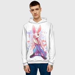 Толстовка-худи мужская BEASTARS, Хару, цвет: 3D-белый — фото 2