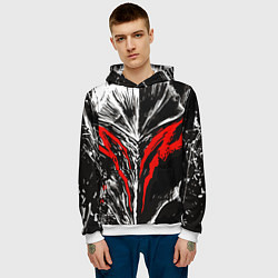 Толстовка-худи мужская BERSERK, цвет: 3D-белый — фото 2