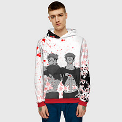Толстовка-худи мужская МАГИЧЕСКАЯ БИТВА SUKUNA, цвет: 3D-красный — фото 2