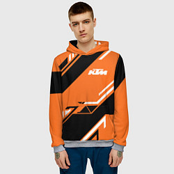 Толстовка-худи мужская KTM КТМ SPORT, цвет: 3D-меланж — фото 2