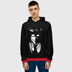 Толстовка-худи мужская Hellsing, цвет: 3D-красный — фото 2