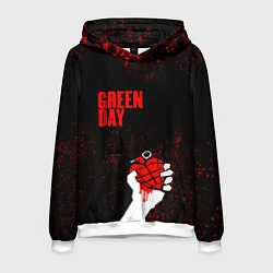 Толстовка-худи мужская Green day, цвет: 3D-белый