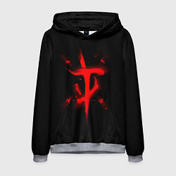 Толстовка-худи мужская DOOM ETERNAL ДУМ, цвет: 3D-меланж