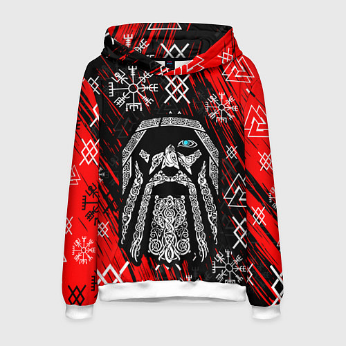 Мужская толстовка БОГ ОДИН СИВОЛИКА / 3D-Белый – фото 1