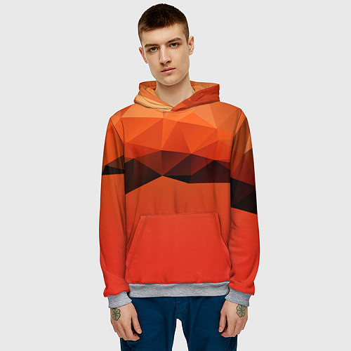 Мужская толстовка Геометрические облака / 3D-Меланж – фото 3