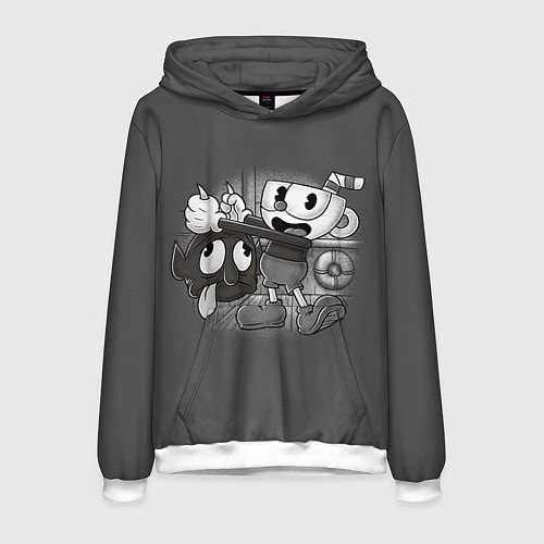 Мужская толстовка CUPHEAD / 3D-Белый – фото 1