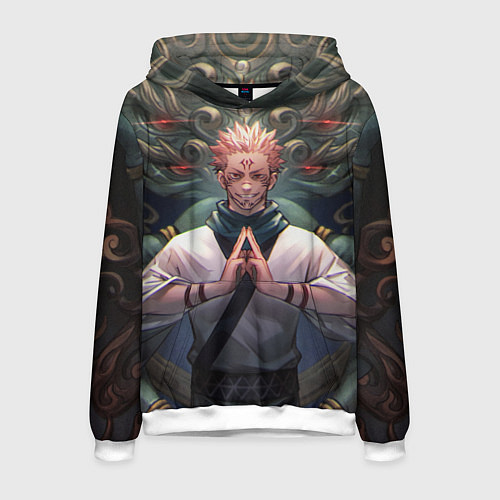 Мужская толстовка МАГИЧЕСКАЯ БИТВА SUKUNA / 3D-Белый – фото 1